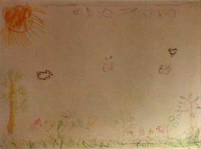 Рисунок незрячей девочки Жени Павловой 11 лет