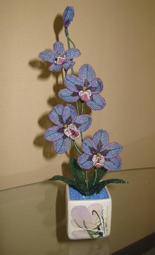 орхидеи из бисера