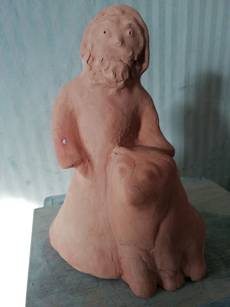 Сергий с медведем. Скульптура. Лариса Павлова