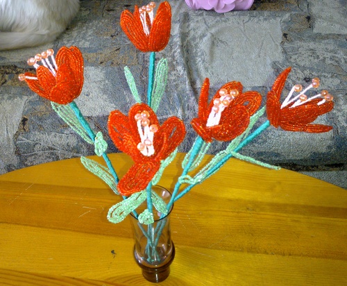 тюльпаны из бисера
